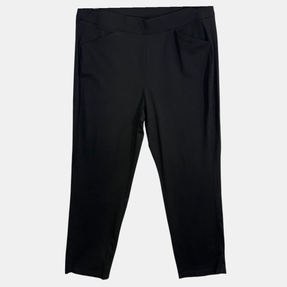Chico’s Travelers 14 Ankle‎ Black Stretch Pants Pull-On Slim Office Work Capsule